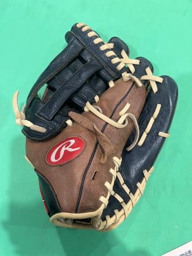 Black Used Rawlings Premium Series Right Hand Throw Outfield Baseball Glove 12"