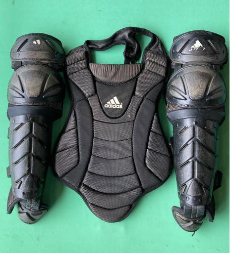 Used Youth Adidas Catcher Chest Protector & Shin Guards (No Helmet)