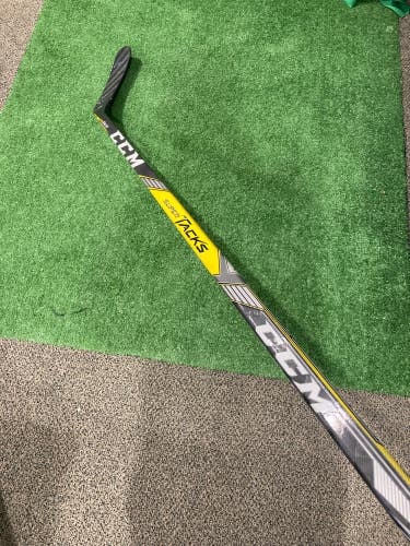 Used Senior CCM Super Tacks Hockey Stick Right Handed Mid Pattern Pro Stock