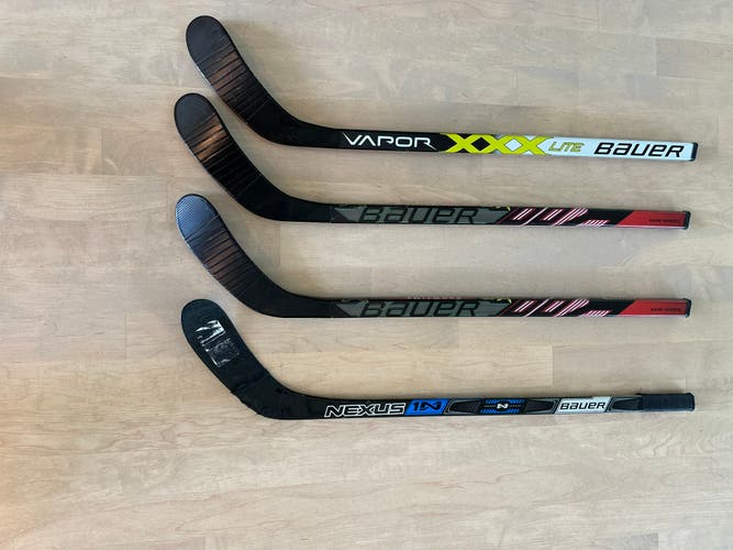 Used Youth Bauer Vapor X Knee Hockey Sticks