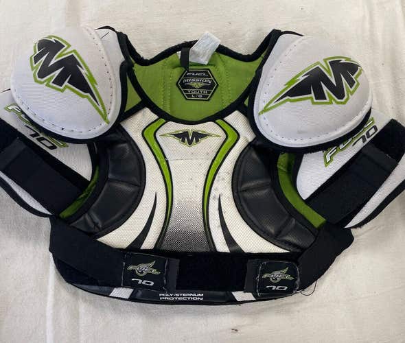 Youth Size Large Mission Fuel 70 Ice Hockey Shoulder Pads