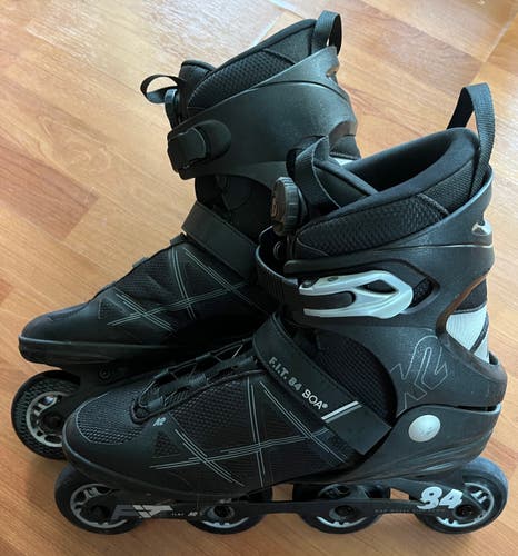 New K2 FIT 84 BOA Senior Mens Inline Skates (Size 12.5)