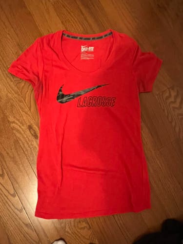Red Nike Lacrosse Shirt
