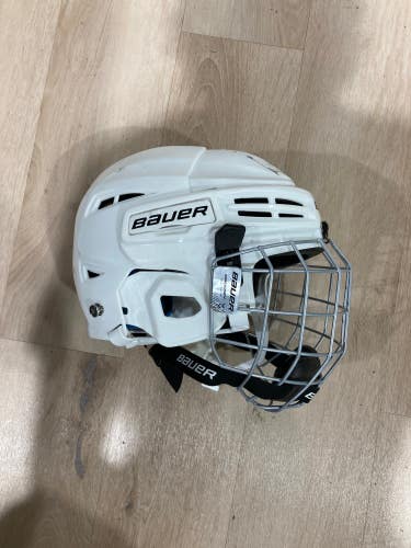 White Used Youth Bauer Prodigy Helmet