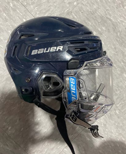 Blue Used Small Bauer Re-Akt 150 Helmet