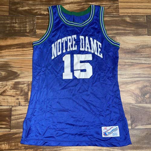 Vintage Notre Dame Champion Basketball Jersey RARE Size 40
