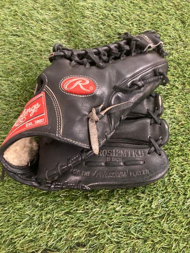 Black Used Rawlings Pro Preferred Right Hand Throw Pitcher's Baseball Glove 12"