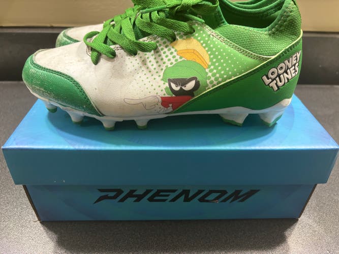 Phenom Elite Velocity Looney Tunes Marvin The Martian Youth Football Cleats Size 4.5