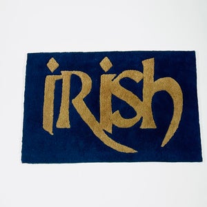 x2 Notre Dame "Irish" Skate/Locker Room Player Stall Mat - Navy/Gold