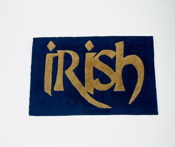 Notre Dame "Irish" Skate/Locker Room Player Stall Mat - Navy/Gold