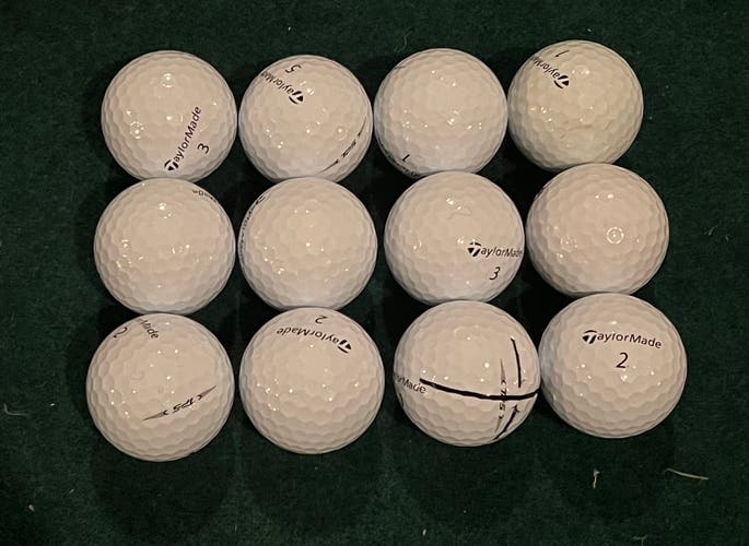 Used Lot Of 12 (1 Dozen) Taylormade TP5 Golf Balls (Check Description)