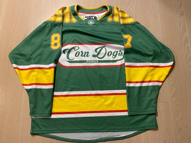Corn Dogs Green Large Adult Unisex Jersey