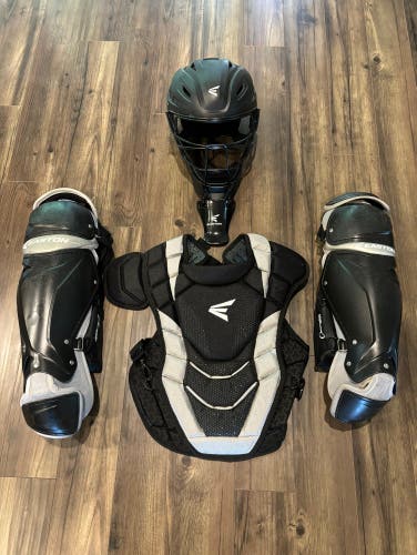 Used  Catcher’s Set - Easton Elite X Helmet, Pro X Chest Protector, M10 Leg Guard