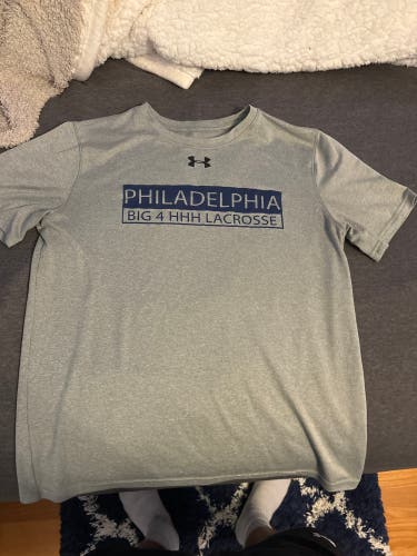 Grey UA Big 4 HHH lacrosse t-shirt