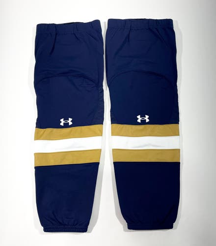 New Notre Dame Under Armour (No Cut) Game Socks - Navy