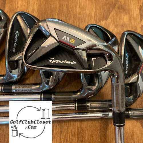 TaylorMade M2 Iron Set / 5-PW-SW Stiff Flex Steel Shafts