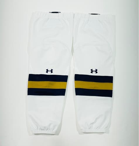 New Notre Dame Under Armour (No Cut) Game Socks - White