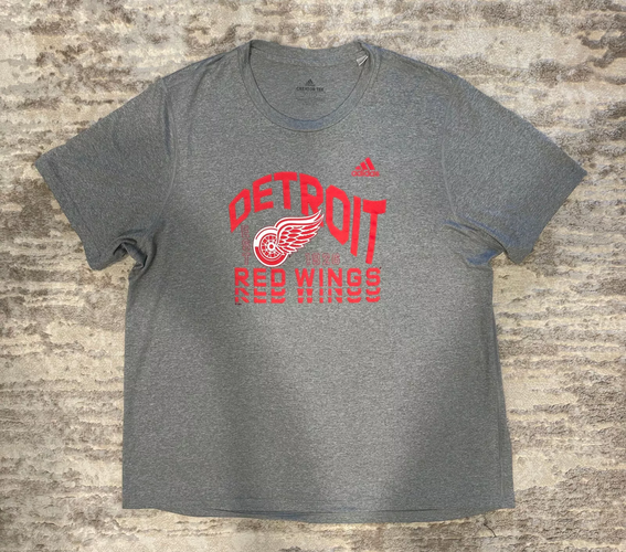 Detroit Red Wings Adidas Creator Short Sleeve T-Shirt Gray XL