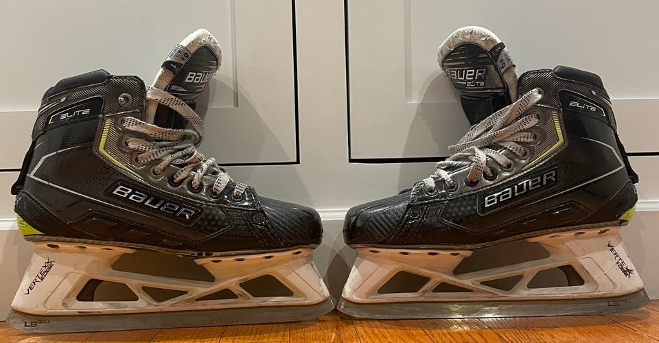 Used Senior Bauer Elite Hockey Goalie Skates Narrow Width Bauer Skate Size 6.5 (US Mens 8.0)