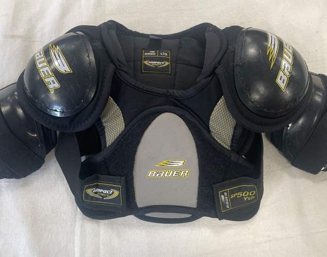 Youth size large Bauer impact SP 500 ice hockey shoulder pads