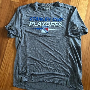 New York Rangers Fanatics Authentic Pro Shirt Team Player Issue Extra Large Playoffs