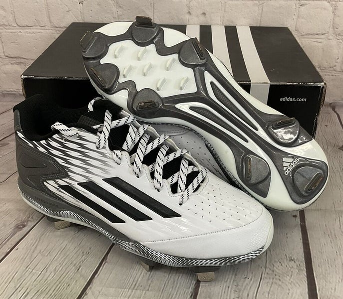 Adidas C77524 PowerAlley 3 Women's Softball Cleats White Black Grey US Size 7.5