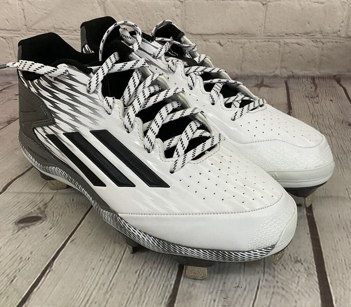 Adidas C77524 PowerAlley 3 Women's Softball Cleats White Black Grey US Size 7.5