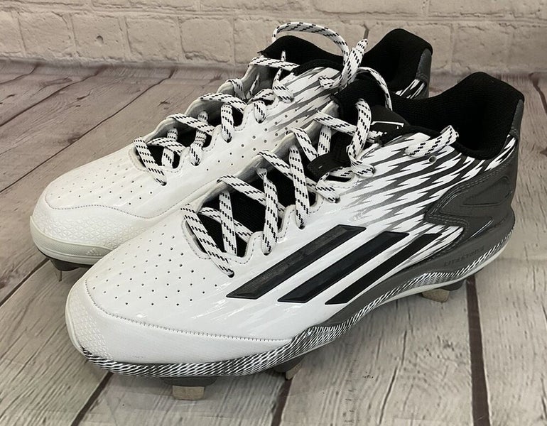 Adidas C77524 PowerAlley 3 Women's Softball Cleats White Black Grey US Size 7.5