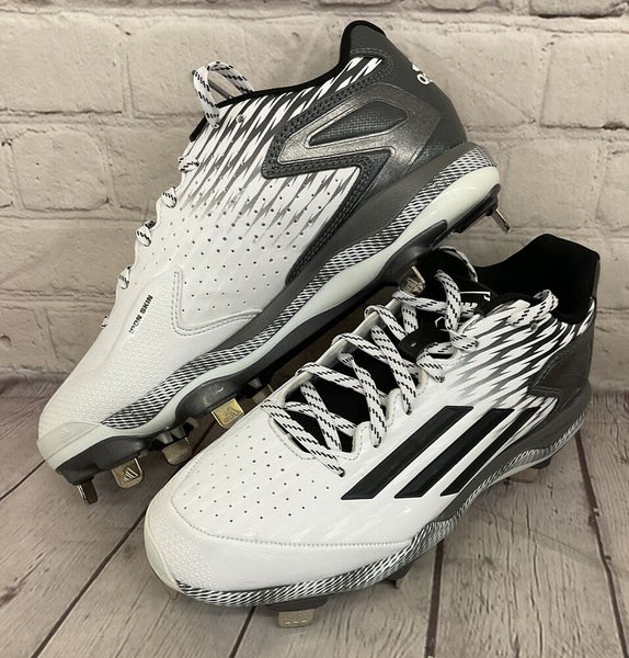 Adidas C77524 PowerAlley 3 Women's Softball Cleats White Black Grey US Size 7.5