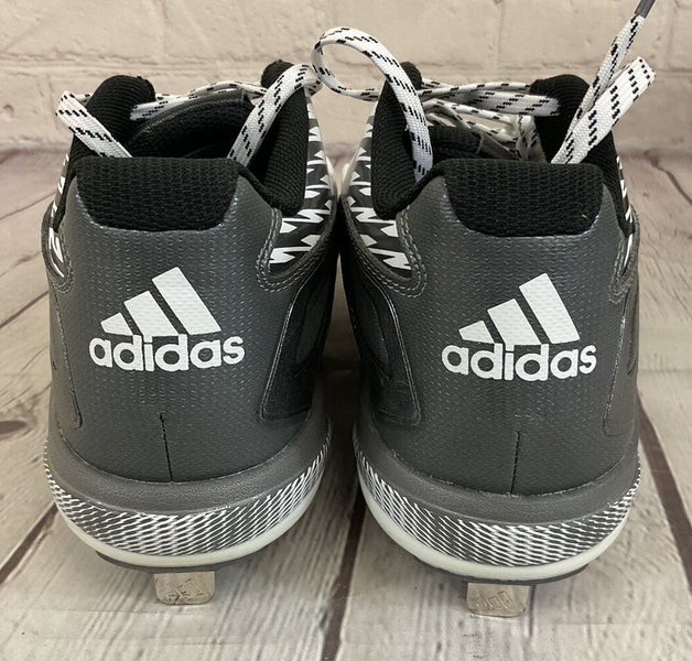 Adidas C77524 PowerAlley 3 Women's Softball Cleats White Black Grey US Size 7.5