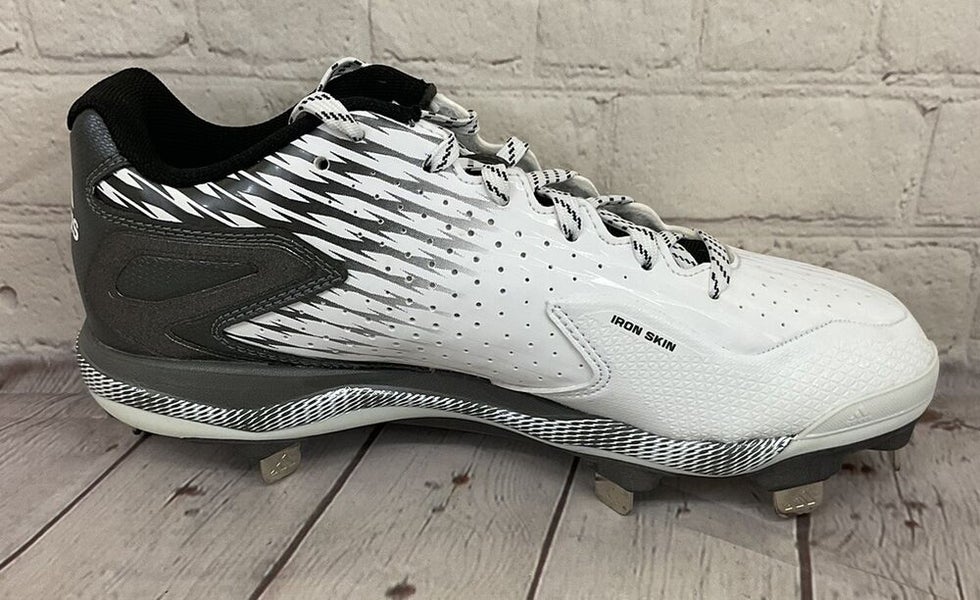 Adidas C77524 PowerAlley 3 Women's Softball Cleats White Black Grey US Size 7.5