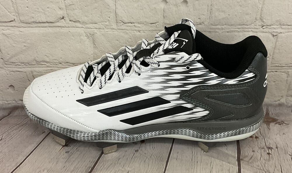 Adidas C77524 PowerAlley 3 Women's Softball Cleats White Black Grey US Size 7.5