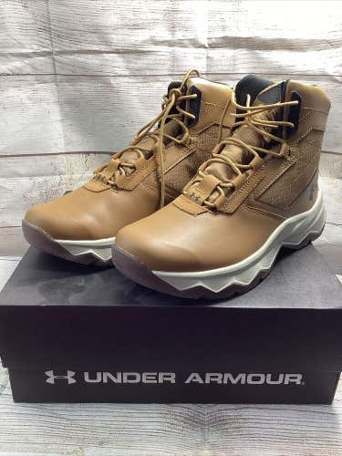 UNDER ARMOUR UA Stellar G2 Tactical Mens's Boots, Brown/White, 3025578-200 Sz 9