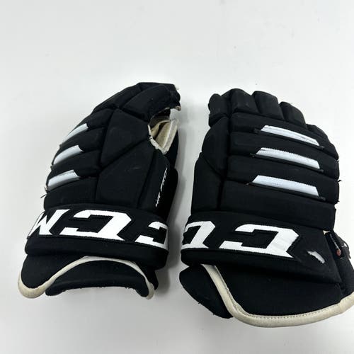 Used Black CCM 4R Pro Gloves | 14" | TBL247
