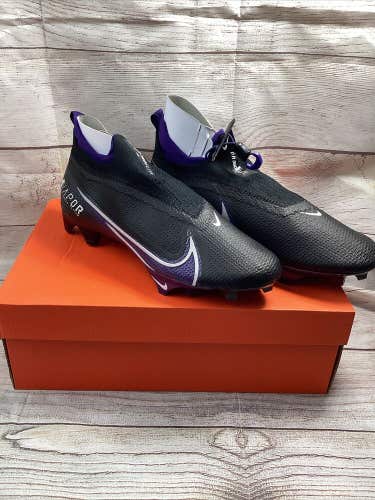 Nike Vapor Edge Elite 360 FK Black Purple Football Cleat CV6282-001 Mens SZ 9.5