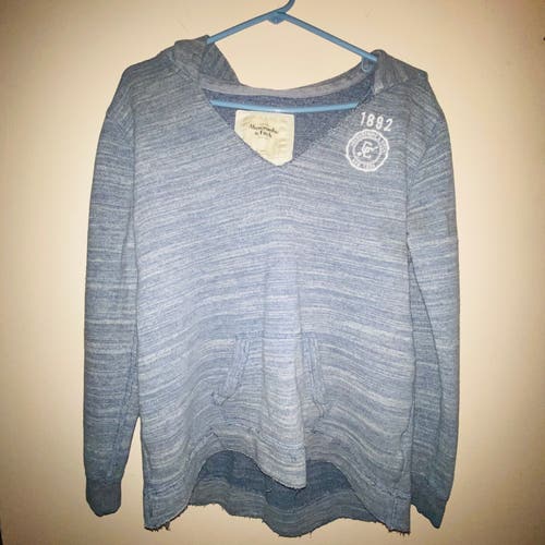Abercrombie & Fitch Medium/Large Blue Hoodie Sweater