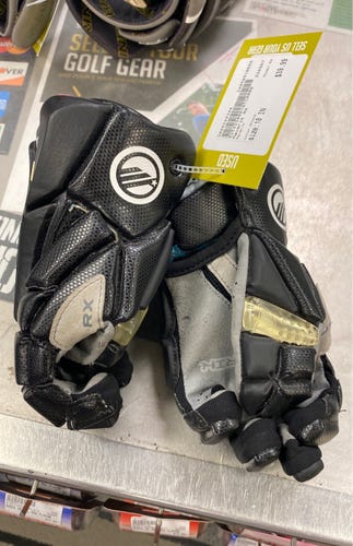 Maverik RX Used Black lax player 10" Lacrosse Gloves leather