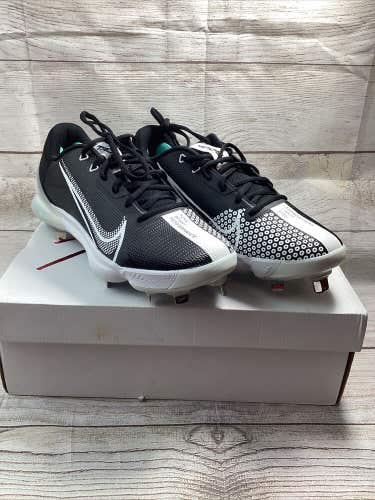Nike Force Zoom Trout 7 Pro Black White Metal Baseball Cleats CQ7224-005 Size 9