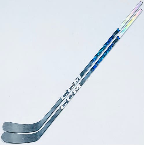 2 Pack Custom Blue CCM Jetspeed FT6 Pro Hockey Sticks-RH-P90-80 Flex-Grip
