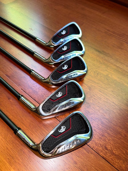 Used Men's Top Flite Right Handed Iron Set Senior Flex 5 Pieces Graphite Shaft