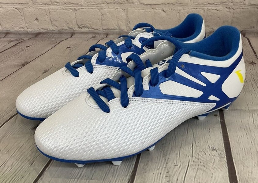 Adidas B34360 Messi FG/AG Men's Soccer Cleats White Blue