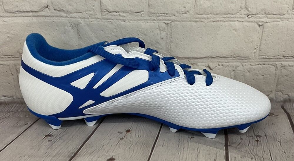 Adidas B34360 Messi FG/AG Men's Soccer Cleats White Blue