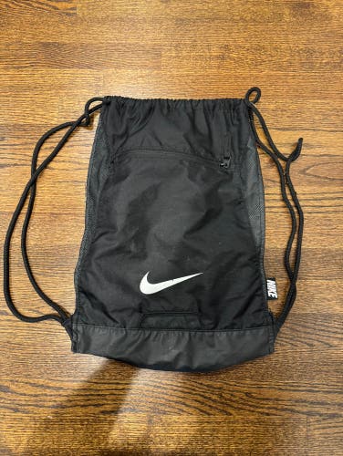 Black Used Nike Draw String Bag