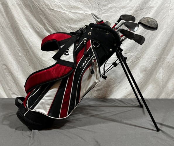 MAXFLI REV 2 Kid's Right Handed 6-Piece Golf Club Set w/Bag +2x Top Flite Clubs