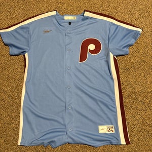 Baby Blue New Youth XL Phillies Nike Jersey