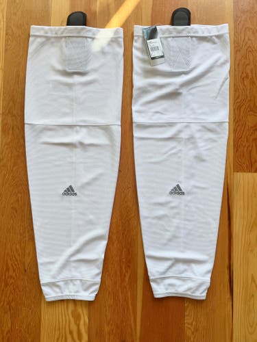 White New Senior XL Adidas Socks