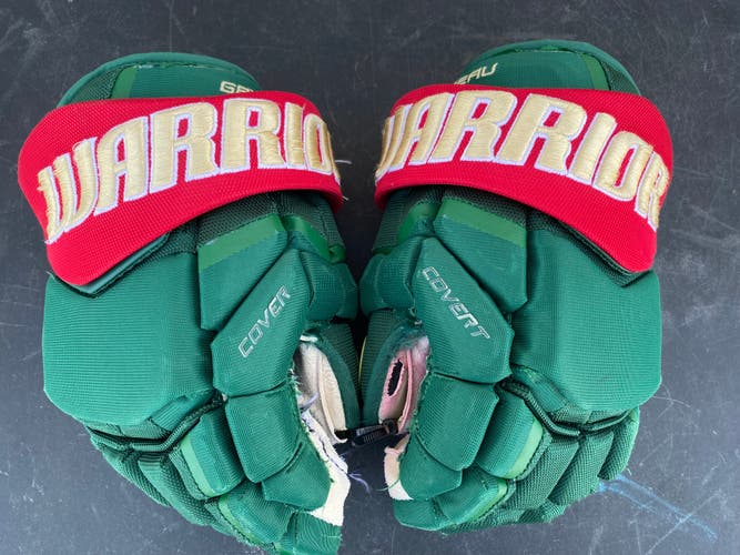 Warrior Covert PRO Pro Stock 13” Hockey Gloves Game Used GAUDREAU Minnesota Wild 4132