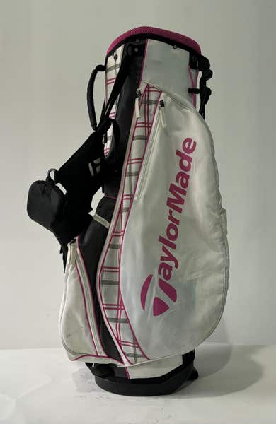 TaylorMade TM Corza Stand Bagピンク×ホワイト TaylorMade Carry Stand Bag White Pink Black 4-Way Divide Dual