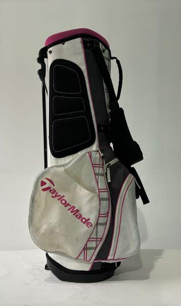 TaylorMade Carry Stand Bag White Pink Black 4-Way Divide Dual