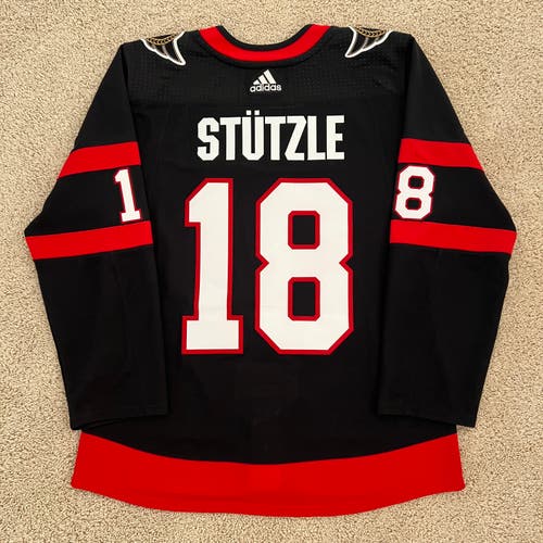 Tim Stutzle Ottawa Senators Home Authentic Black Jersey Men's Size 50 (M)